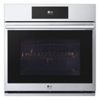 LG - STUDIO 30" Smart Built-In Single Electric Convection Wall Oven with Air Fry - Stainless Steel - Front_Zoom