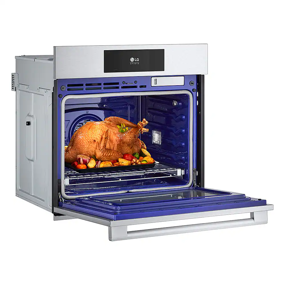 Alt View 12. LG - STUDIO 30" Smart Built-In Single Electric Convection Wall Oven with Air Fry - Stainless Steel.
