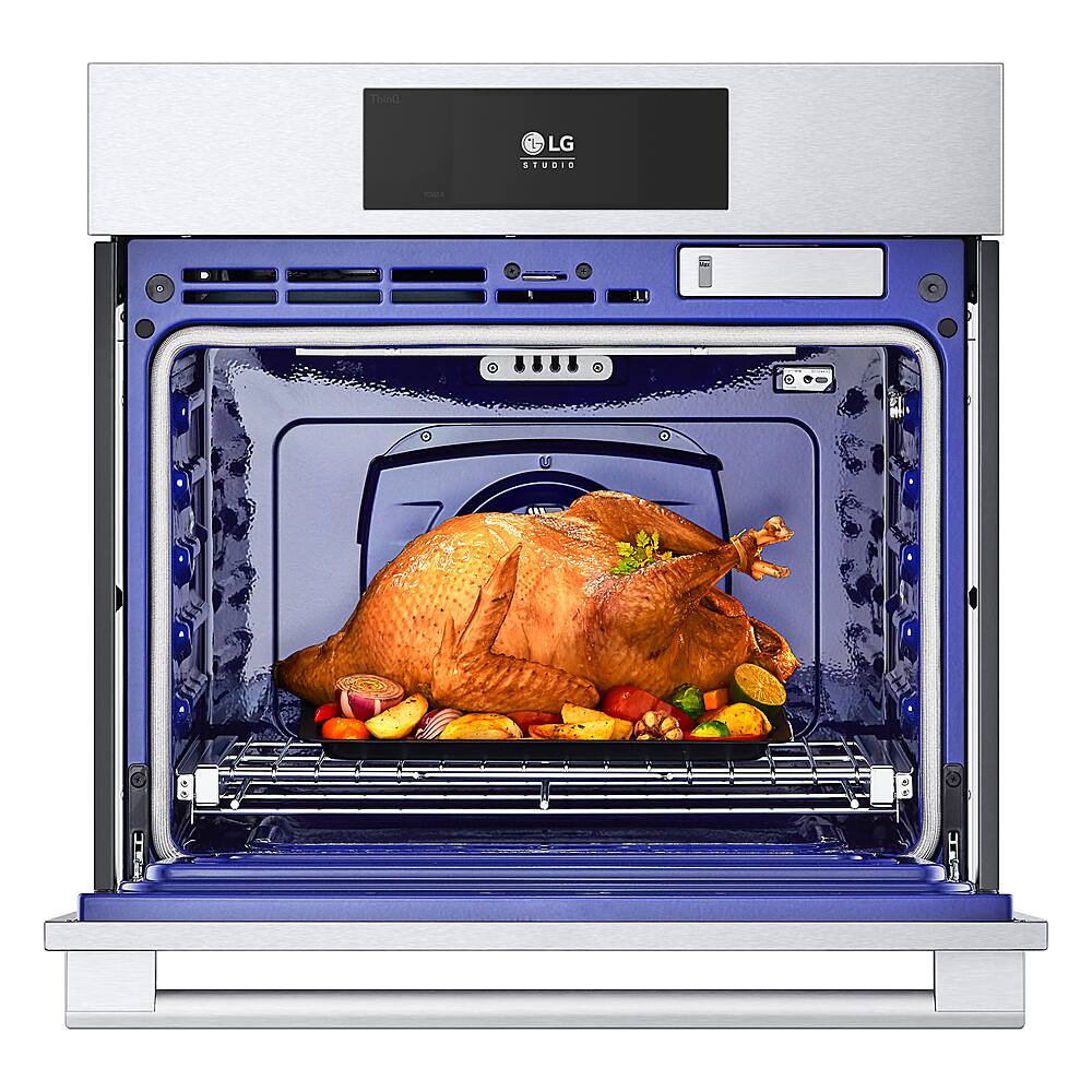 Alt View 19. LG - STUDIO 30" Smart Built-In Single Electric Convection Wall Oven with Air Fry - Stainless Steel.