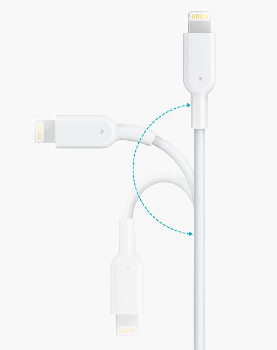 Alt View 12. Anker - PowerDrive 2 Elite 24W Vehicle Charger with Lightening Connector - White.