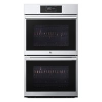 LG - STUDIO 30" Built-In Electric Convection Double Wall Oven with Air Fry and Sous Vide - Stainless steel - Front_Zoom