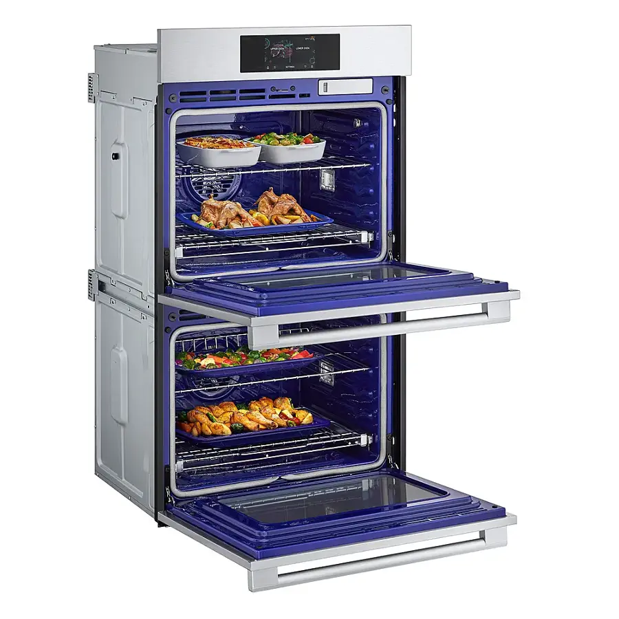 Alt View 23. LG - STUDIO 30" Built-In Electric Convection Double Wall Oven with Air Fry and Sous Vide - PrintProof Stainless Steel.