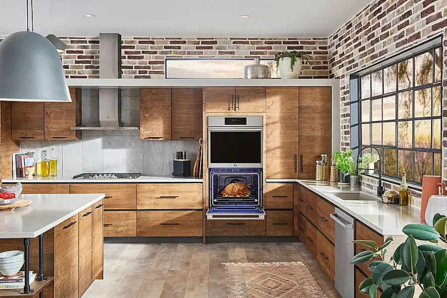 Alt View 26. LG - STUDIO 30" Built-In Electric Convection Double Wall Oven with Air Fry and Sous Vide - PrintProof Stainless Steel.
