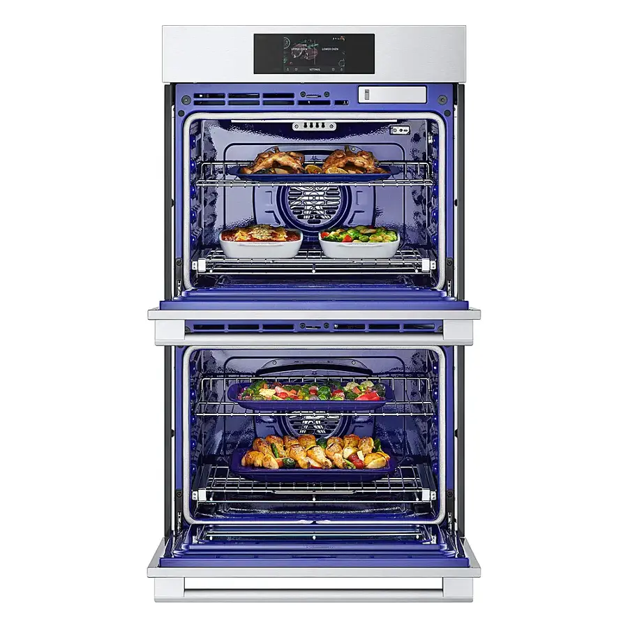 Alt View 21. LG - STUDIO 30" Built-In Electric Convection Double Wall Oven with Air Fry and Sous Vide - PrintProof Stainless Steel.