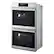 Left. LG - STUDIO 30" Built-In Electric Convection Double Wall Oven with Air Fry and Sous Vide - PrintProof Stainless Steel.