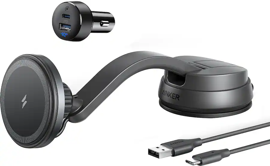 Anker MagGo 35W Wireless MagSafe Car Charger and Mount for iPhone
