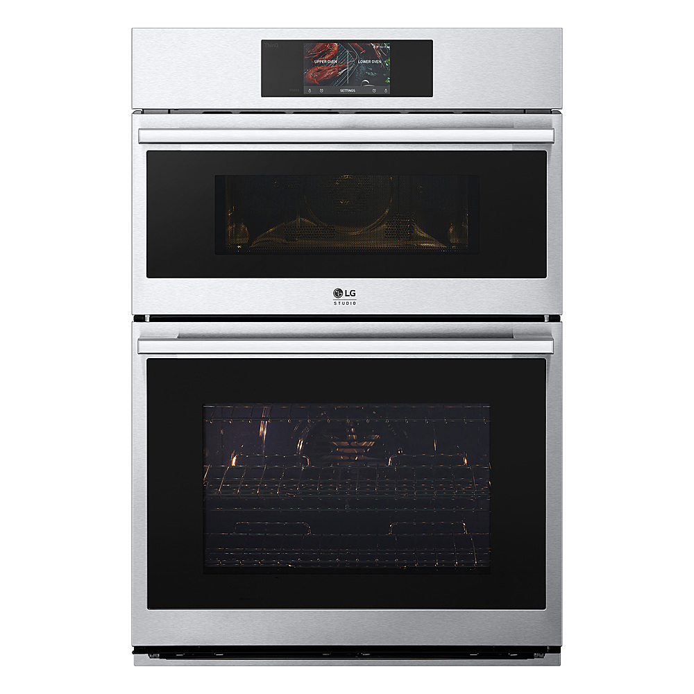 LG Studio 6.4 Cu. ft. Stainless Steel Combination Double Wall Oven with Air Fry