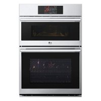 LG - STUDIO 30" Smart Built-In Electric Convection Combination Wall Oven with Microwave and Sous Vide - Stainless Steel - Front_Zoom