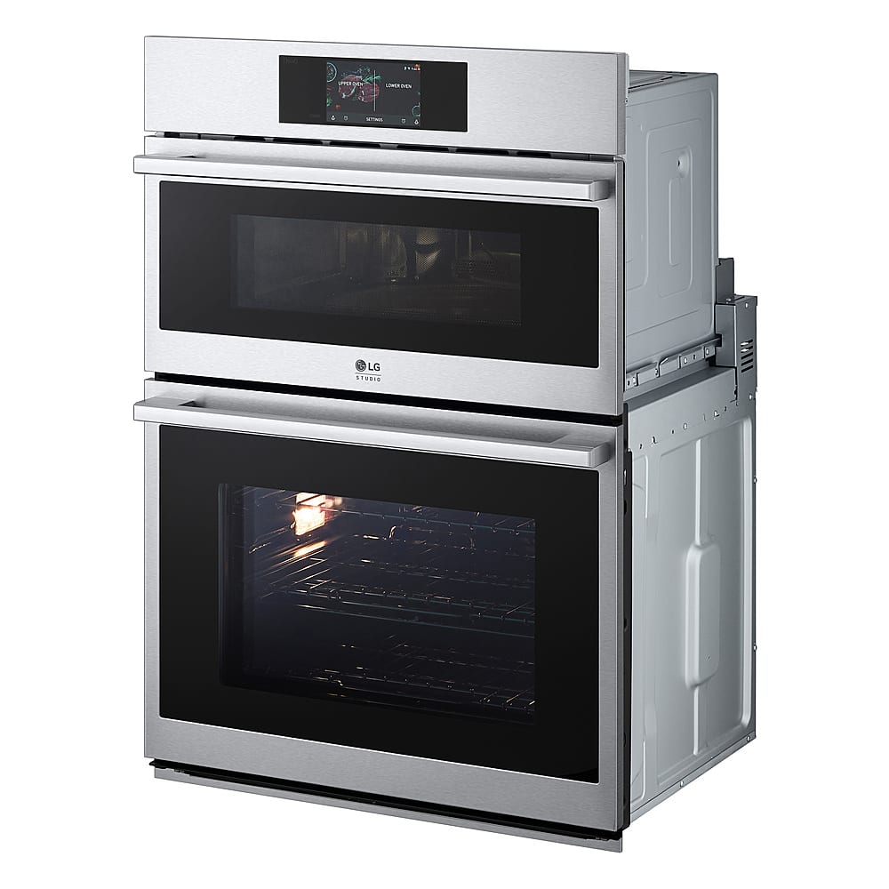 Alt View 12. LG - STUDIO 30" Smart Built-In Electric Convection Combination Wall Oven with Microwave and Sous Vide - Stainless steel.