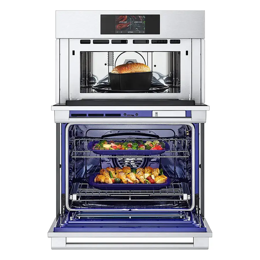Alt View 17. LG - STUDIO 30" Smart Built-In Electric Convection Combination Wall Oven with Microwave and Sous Vide - Stainless steel.