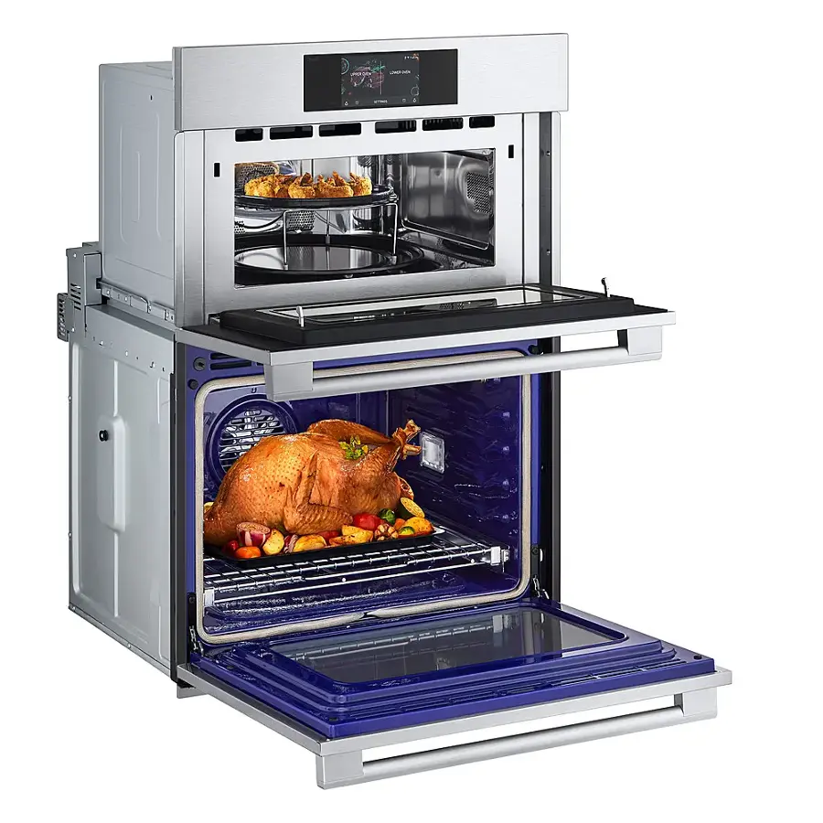 Alt View 23. LG - STUDIO 30" Smart Built-In Electric Convection Combination Wall Oven with Microwave and Sous Vide - Stainless steel.