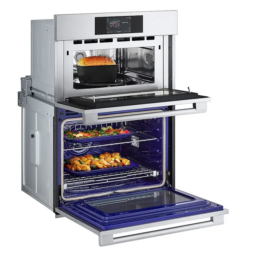 Alt View 21. LG - STUDIO 30" Smart Built-In Electric Convection Combination Wall Oven with Microwave and Sous Vide - Stainless steel.