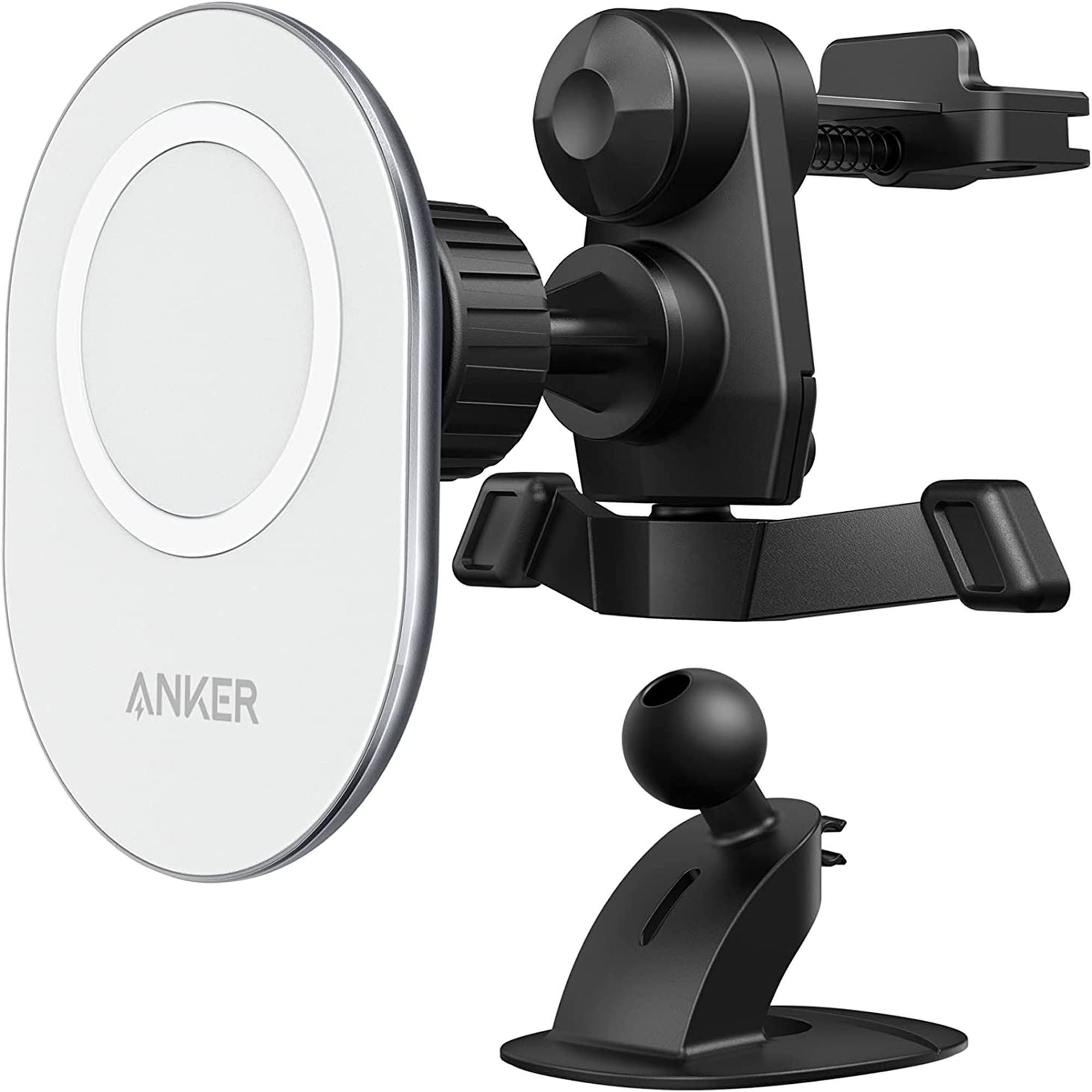 Kinderdag Sinis surfen Anker Magnetic Car Mount for iPhone 13 & 12, Magsafe-Compatible (Does not  support charging) Black + White A29750W1 - Best Buy
