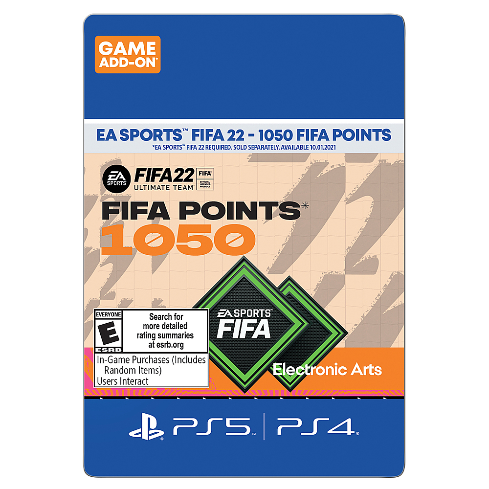 utålmodig en milliard At forurene FIFA 22 1050 Points Sony PlayStation 5 & 4 [Digital] FIFA 22 1050 Pts 9.99  - Best Buy