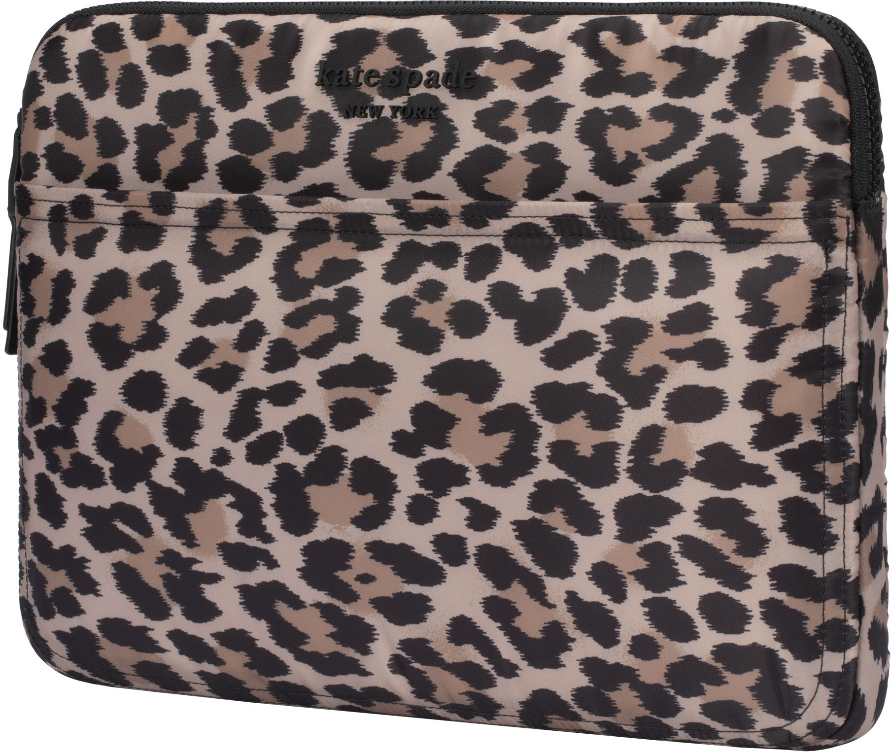 XSKN Leopard Spot Canvas Fabric Zipper Laptop Sleeve