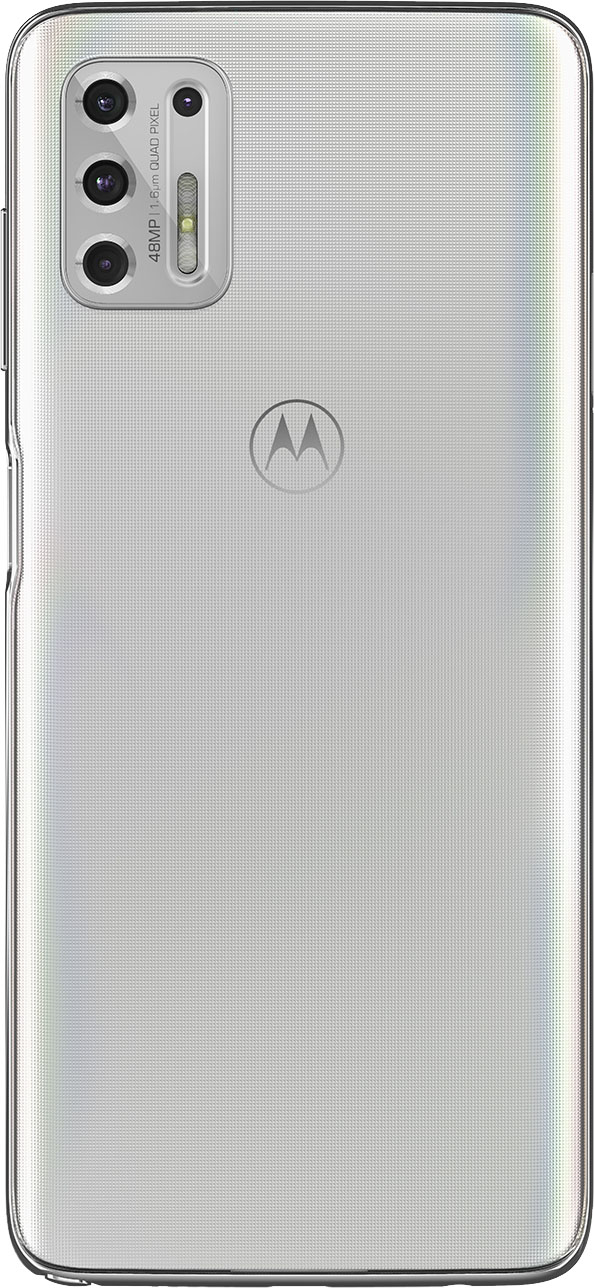 Back View: Motorola - Geek Squad Certified Refurbished Moto G Stylus (2021) 128GB Memory (Unlocked) - Aurora White