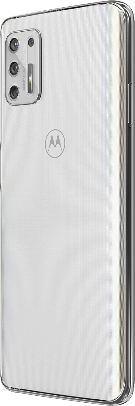 Angle View: Motorola - Geek Squad Certified Refurbished Moto G Stylus (2021) 128GB Memory (Unlocked) - Aurora White