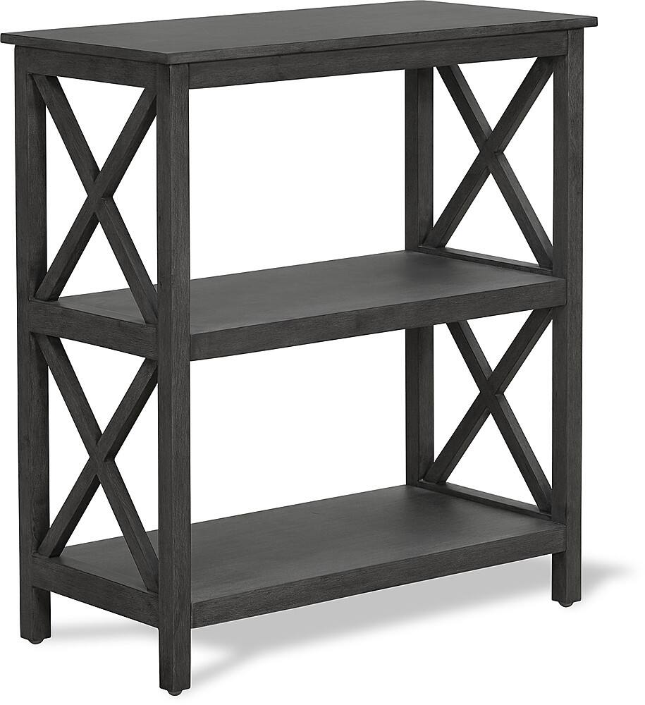 Angle View: Click Decor - Thompson 2 Tier Shelf - Dark Gray