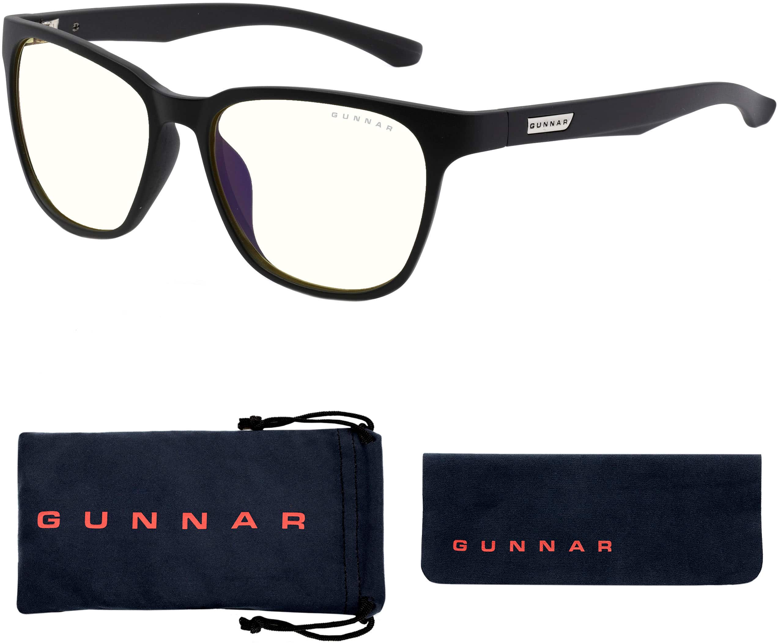 Front. GUNNAR - Blue Light Gaming & Computer Glasses - Berkeley - Onyx.