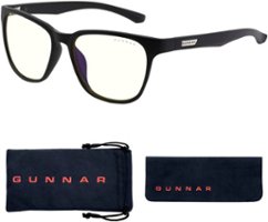 Gunnar - Berkeley Gaming and Computer Glasses with Anti-reflective Coating, Clear Lenses - Onyx - Front_Zoom