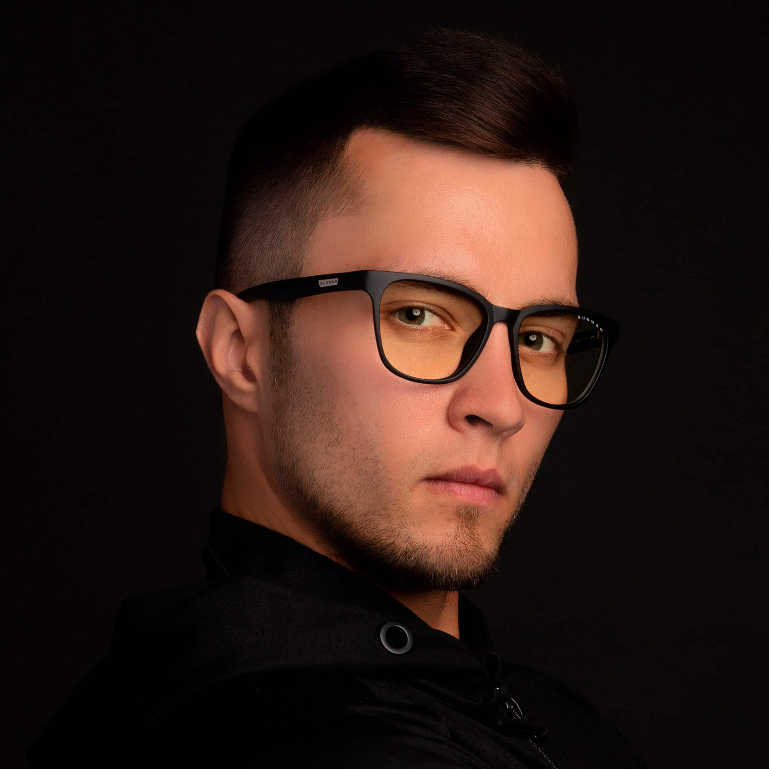 Angle. GUNNAR - Blue Light Gaming & Computer Glasses - Berkeley - Onyx.