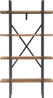 Tommy Hilfiger - Robson Etagere Wood and Metal 4 Tier Bookshelf - Oak and Black - Front_Zoom