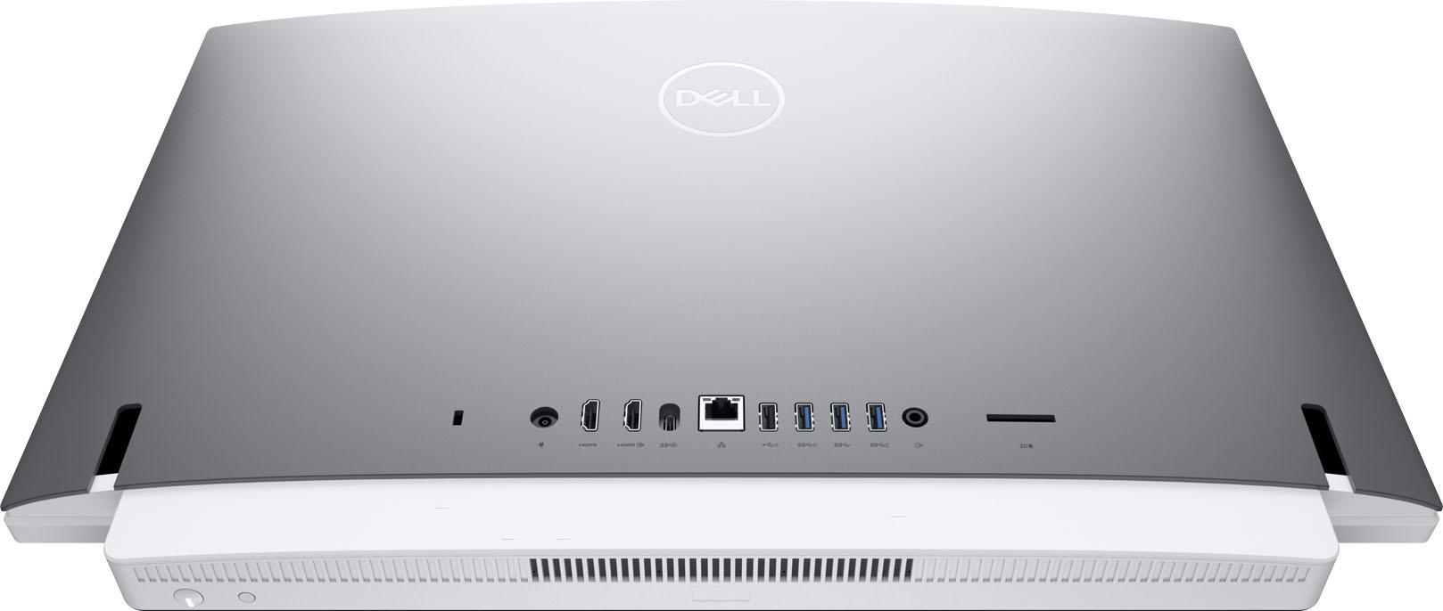 Back View: Dell - OptiPlex 7000 Desktop - Intel i7-10700 - 16 GB Memory - 512 GB SSD - Black