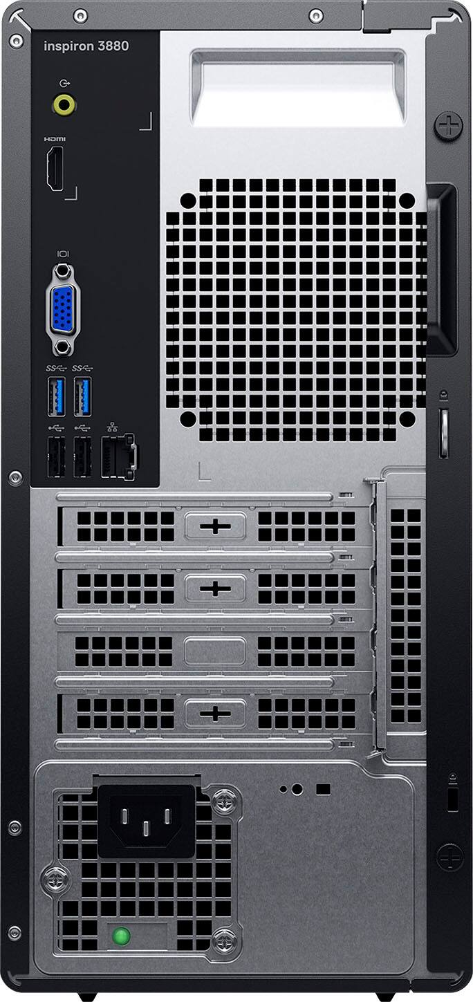Alt View 5. Dell - Inspiron 3880 Desktop - Intel Core i7 - 12GB Memory - 512GB SSD - Black.