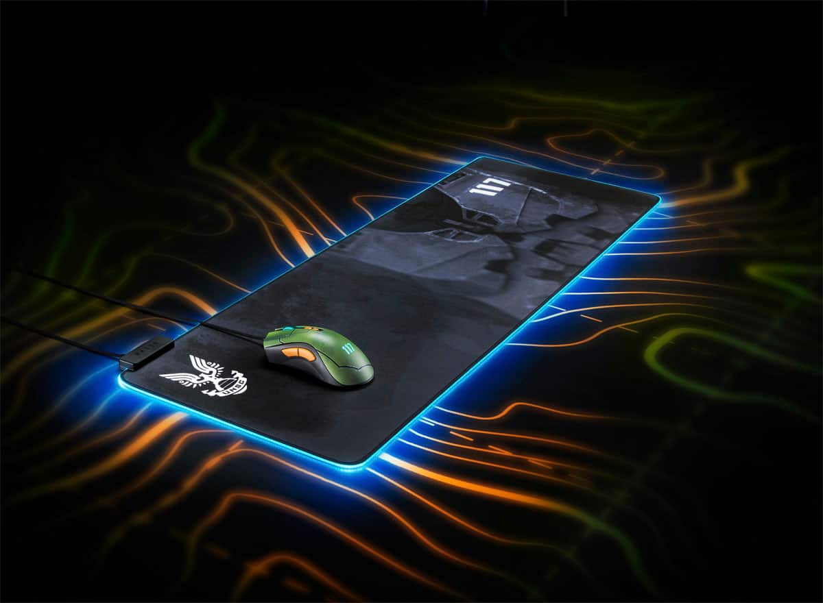 Alt View 14. Razer - Goliathus Extended Chroma Gaming Mouse Pad with RGB Lighting - HALO Infinite Edition.
