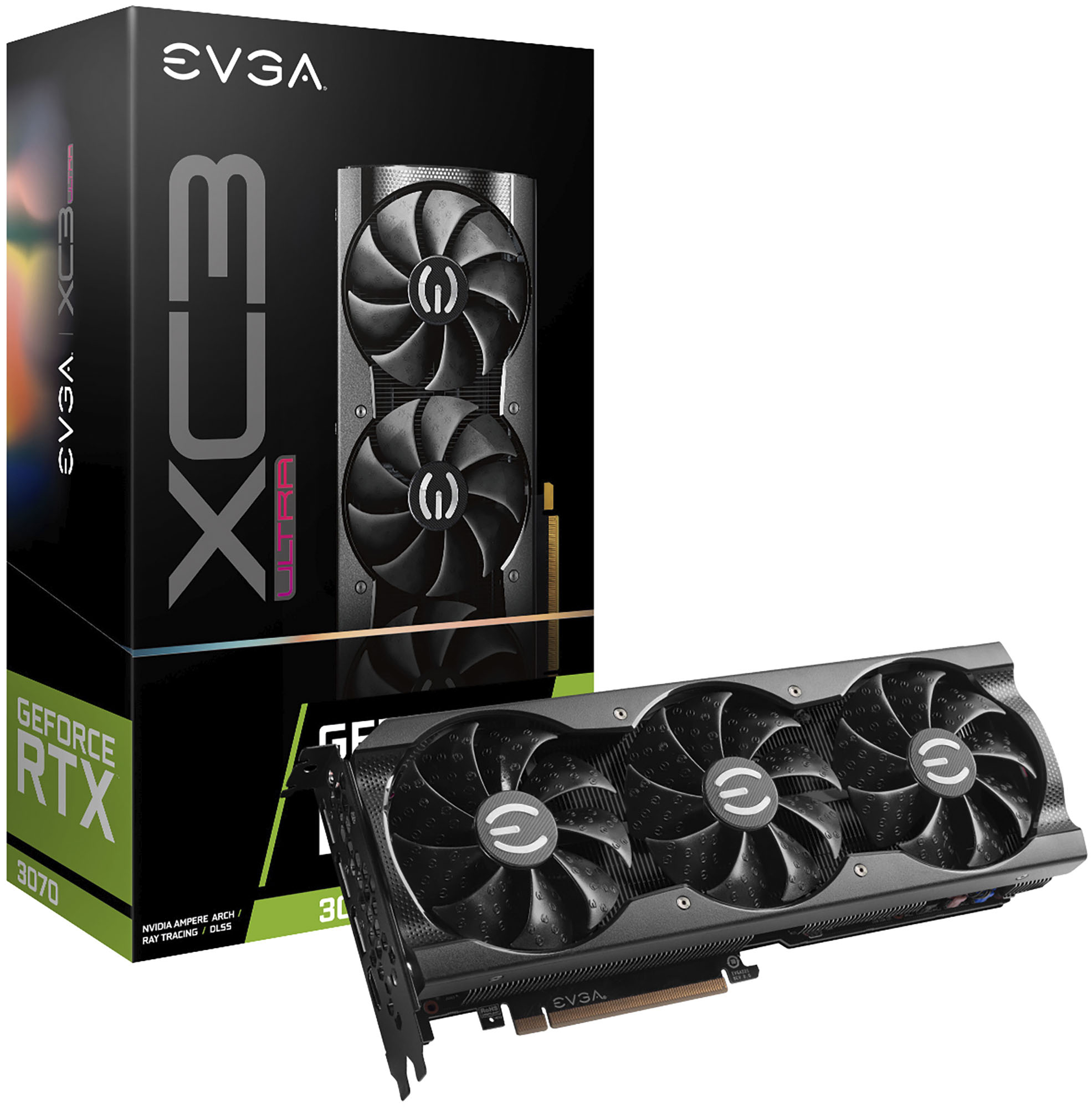 EVGA - NVIDIA GeForce RTX 3070 8GB XC3 ULTRA GAMING GDDR6 PCI Express 4.0 Graphics Card with LHR