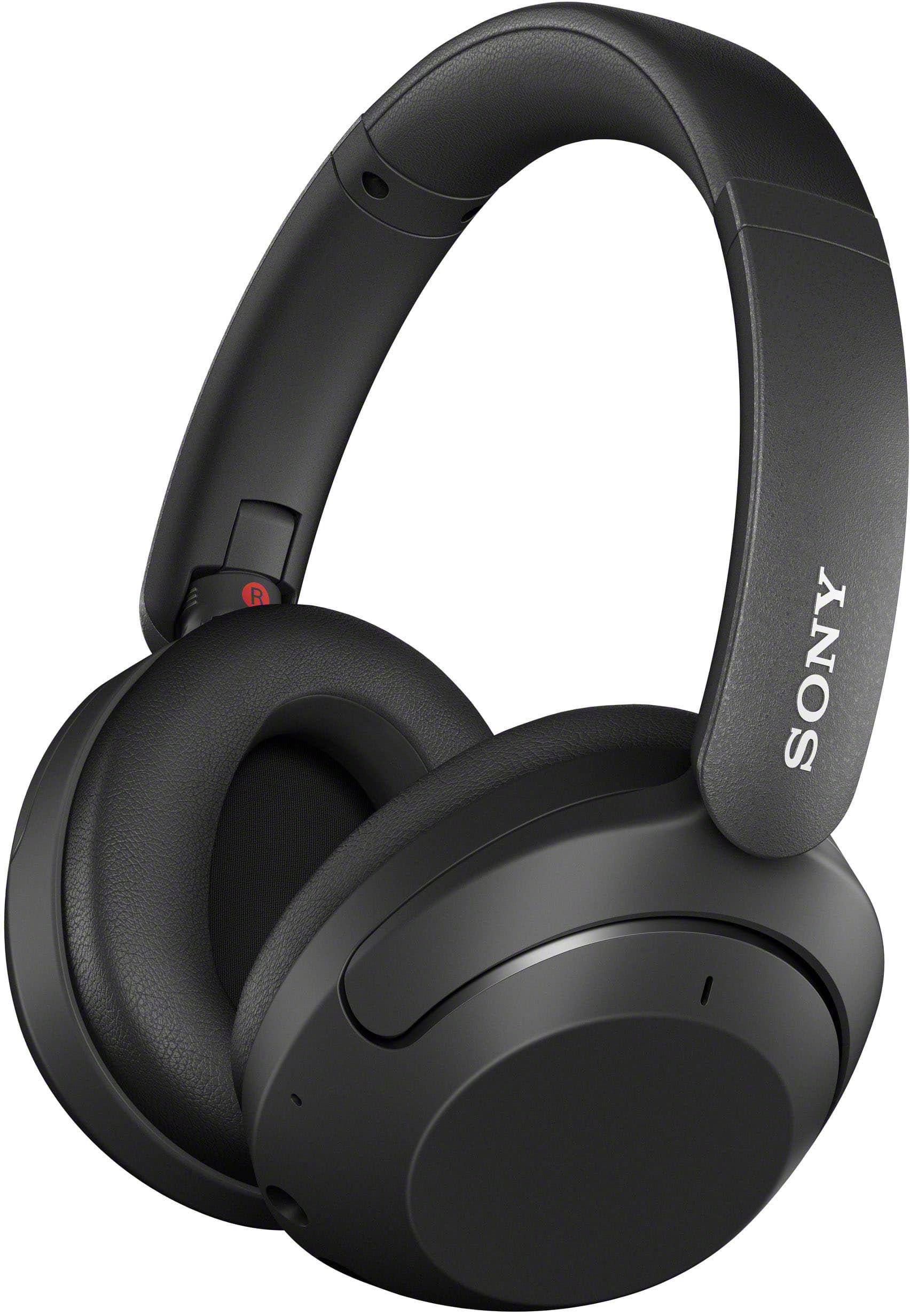 Sony - WHXB910N Wireless Noise Cancelling Over-The-Ear Headphones - Black - Front_Zoom