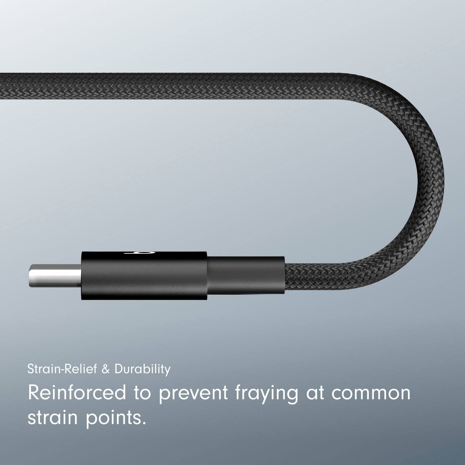 Alt View 14. Beats - 5' USB-A to USB-C Woven Cable (2-Pack) - Bolt Black.