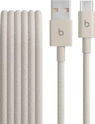 Beats - 5' USB-A to USB-C Woven Cable - Surge Stone - Front_Zoom