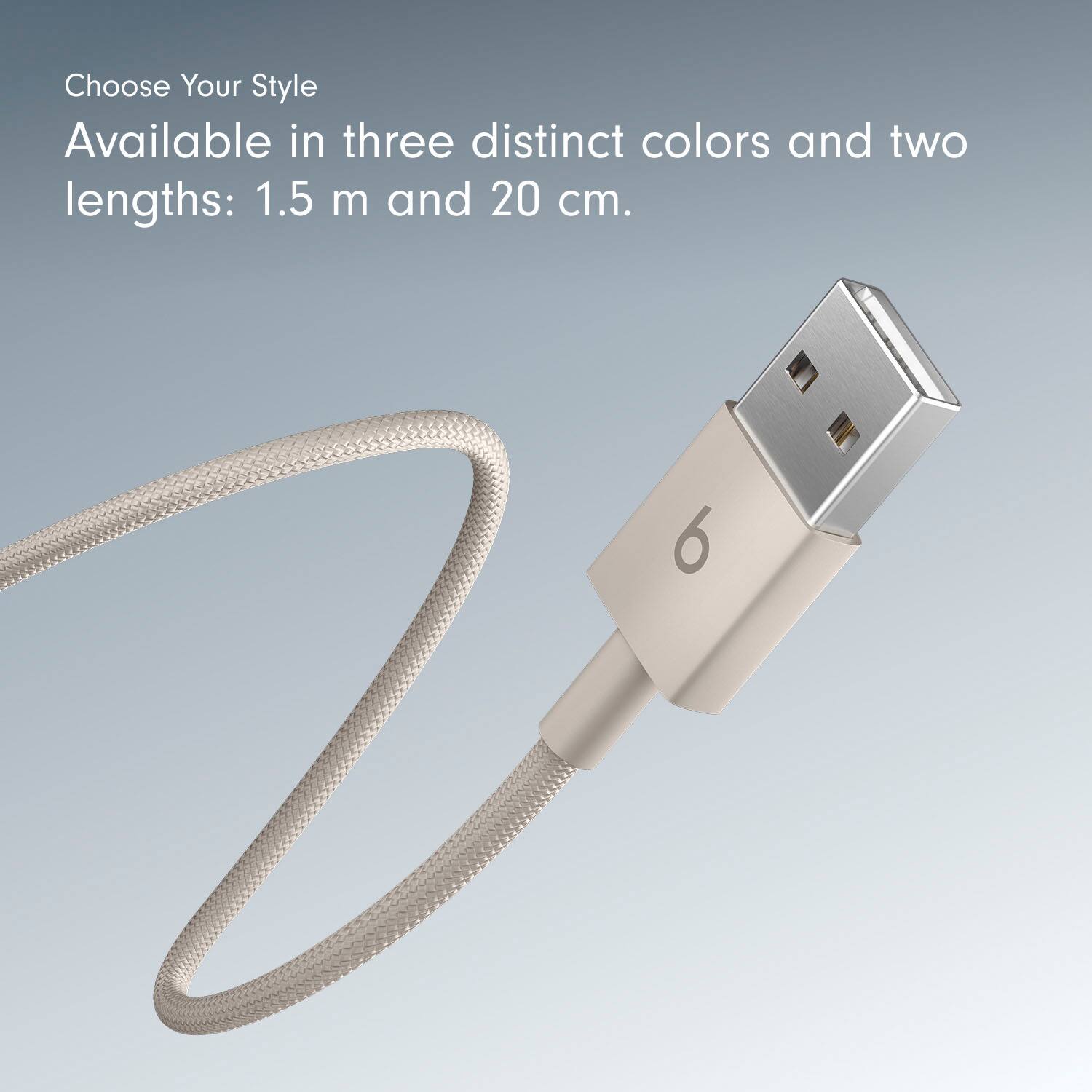 Alt View 16. Beats - 5' USB-A to USB-C Woven Cable - Surge Stone.