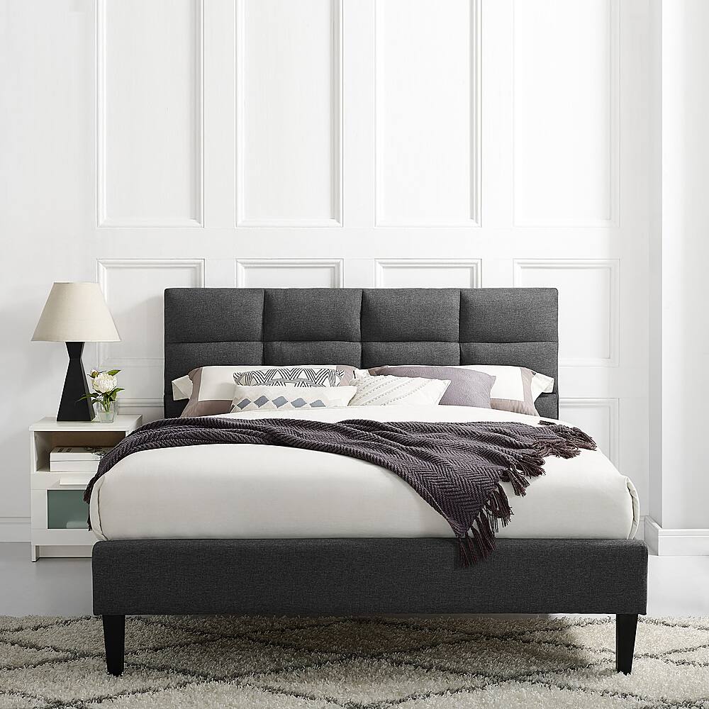 Best Buy: Serta Rosie Full Upholstered Bed Dark Grey SA-ZOYFBGU2515