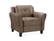Left. Lifestyle Solutions - Hamburg Rolled Arm Chair in Brown - Brown.