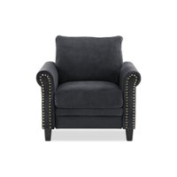 Lifestyle Solutions - Ashley Rolled Arm Chair - Charcoal - Front_Zoom