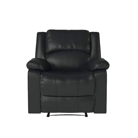 Relax A Lounger Parkland Faux Leather Recliner in Black RR PRK1CP3001 Best Buy