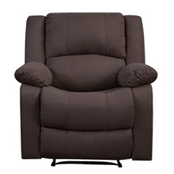 Relax A Lounger - Parkland Microfiber Recliner in - Chocolate - Front_Zoom
