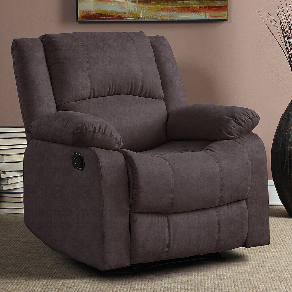 Relax A Lounger Parkland Microfiber Recliner in Chocolate RR