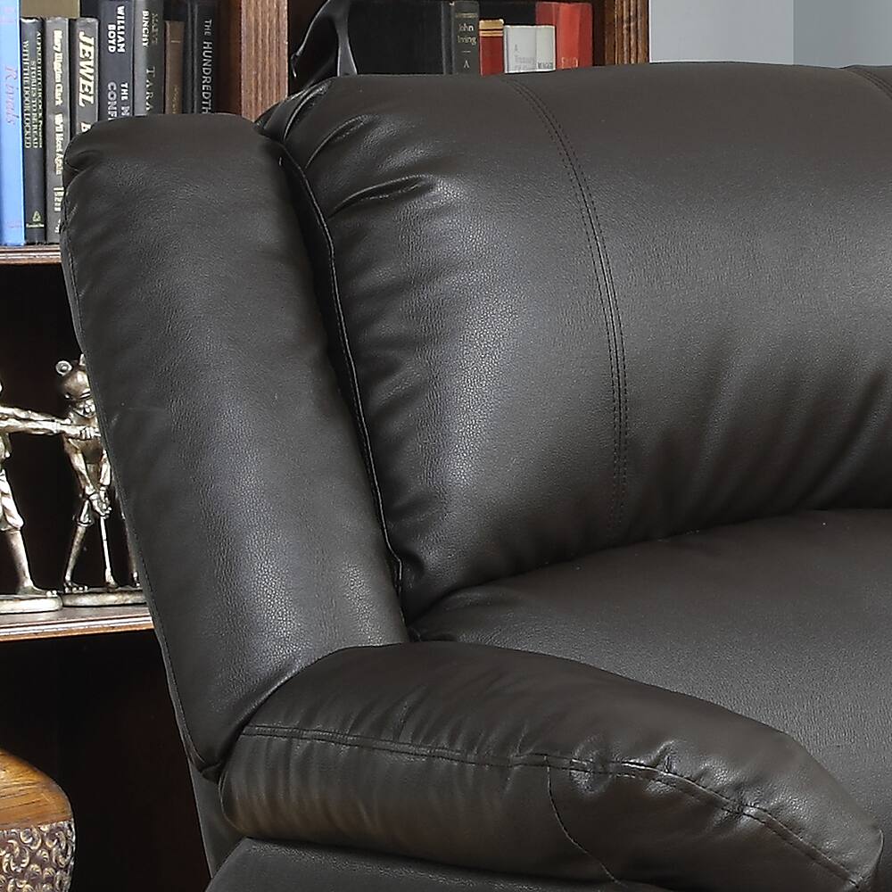 Best Buy Relax A Lounger Parkland Faux Leather Recliner in Java