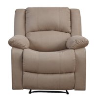 Relax A Lounger - Parkland Microfiber Recliner in - Beige - Front_Zoom