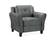 Left. Lifestyle Solutions - Hamburg Rolled Arm Chair - Dark Grey.