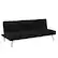 Front. Serta - Cali Convertible Sofa in Black - Black.