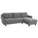 Alt View 12. Lifestyle Solutions - Hamburg Rolled Arm Sectional Sofa in Grey - Dark Grey.