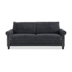Lifestyle Solutions - Ashley Rolled Arm Sofa - Charcoal - Front_Zoom