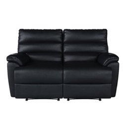 Relax A Lounger - Brianna 2-piece Loveseat - Black - Front_Zoom