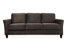 Lifestyle Solutions - Wesley Microfiber Sofa - Coffee - Front_Zoom