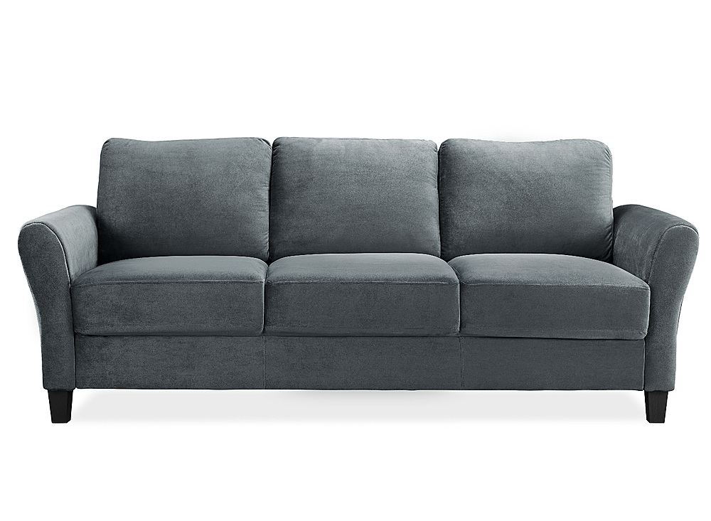 Customer Reviews: Lifestyle Solutions Wesley Microfiber Sofa in Grey ...