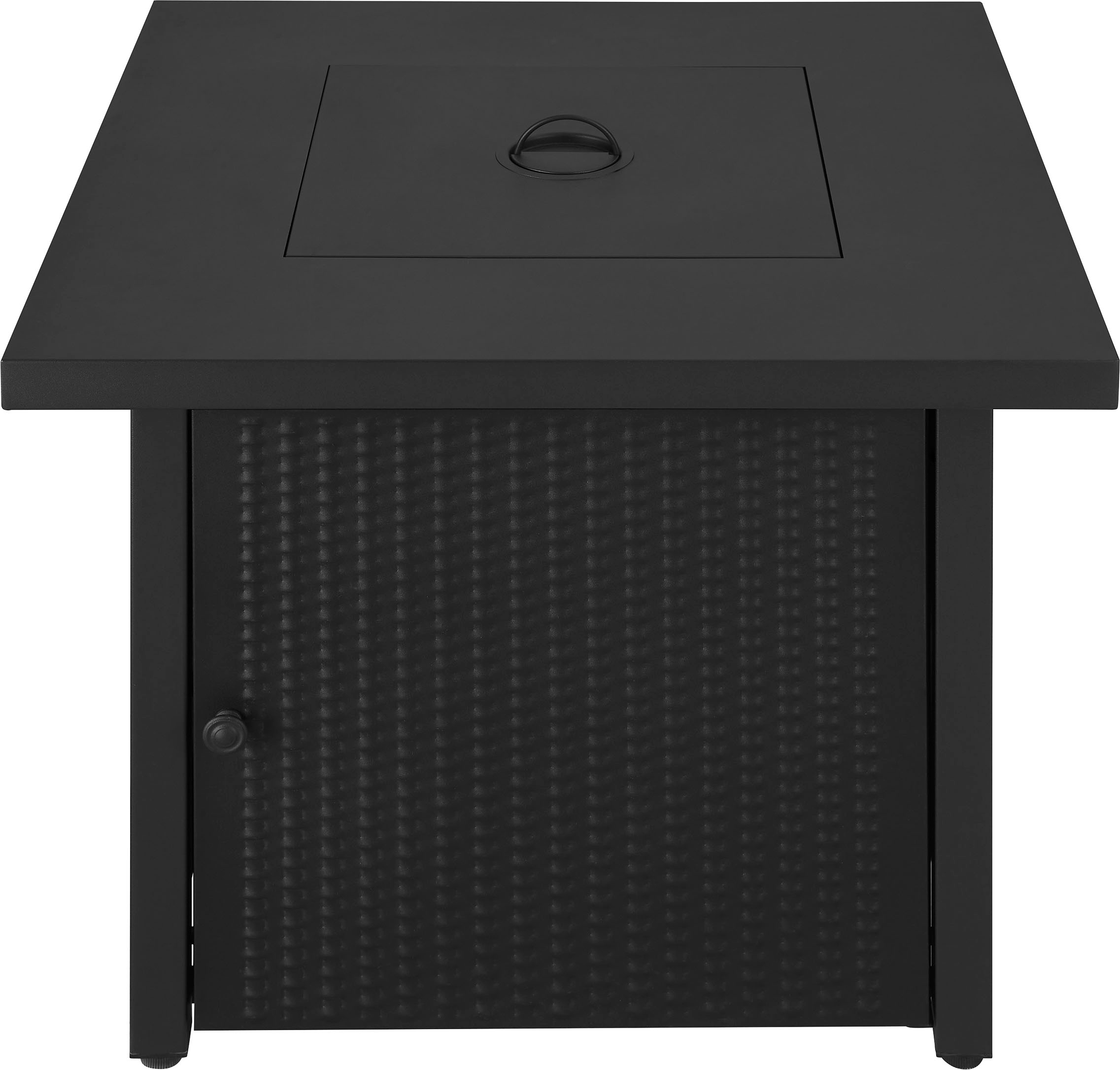 Left View: Insignia™ - 30" Square Fire Table - Black